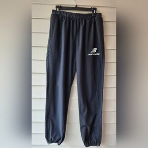 New Balance Men's L Black Lightweight Zipper Bottom Track Pants EUC